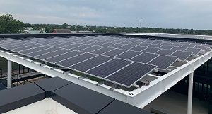 Courtyard shading solar array