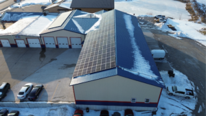 Solar powered auto shop: Martin's Auto Service Illinois, installed by Artisun Solar.