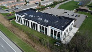A rooftop solar project that is estimated to offset 3,180.8 metric tons of CO₂ emissions in its lifetime.