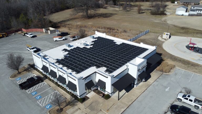 Rooftop solar system at Anytime Fitness in Paragould, AR, projected to save $280,935 over its lifetime.