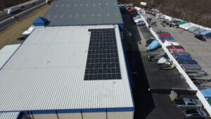Rooftop solar system at Dri-Port Marine in O'Fallon, MO, with an AC output of 33.3 kW.