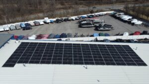 Rooftop solar installation at Dri-Port Marine in O'Fallon, MO, eligible for the Federal ITC and Ameren PV Rebate.